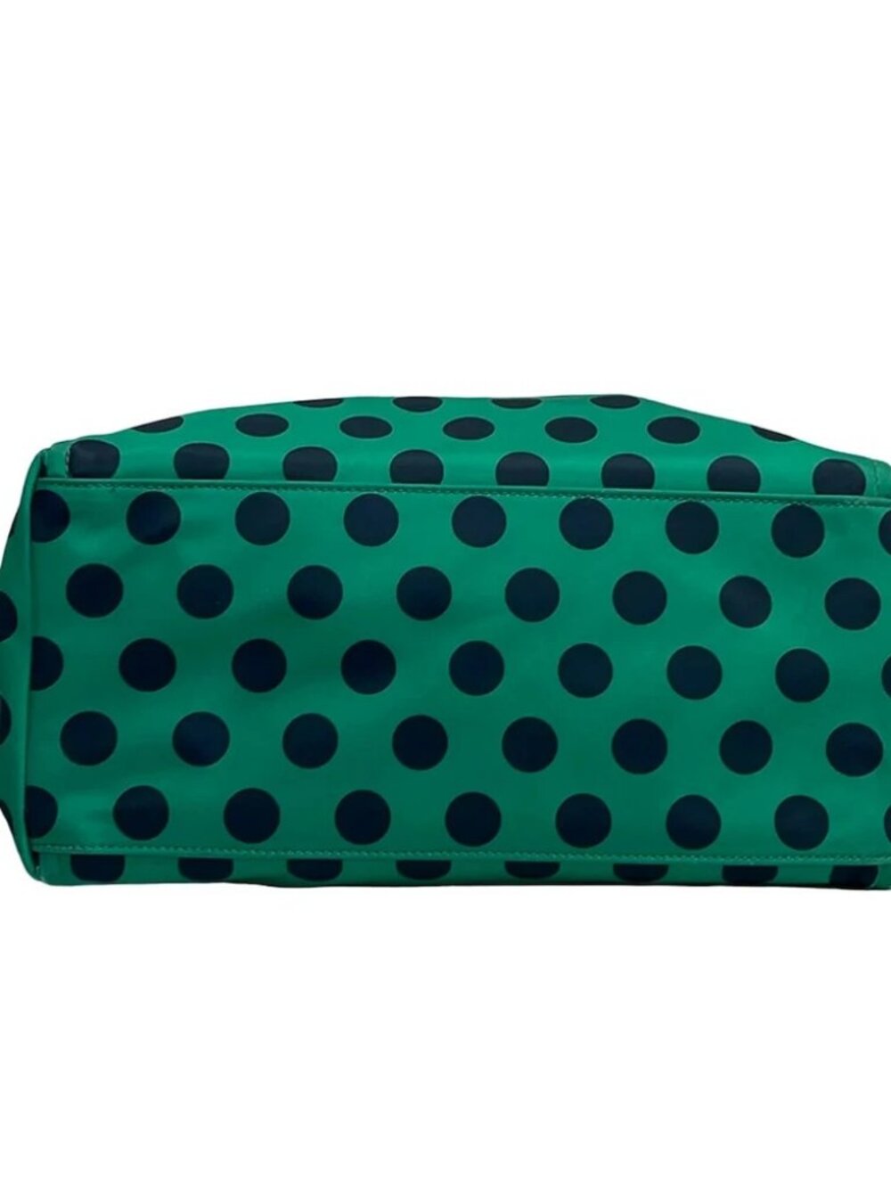 Kate spade Chelsea Tote Green Dark Navy Nylon Leather Tote Bag - Picture 5 of 9